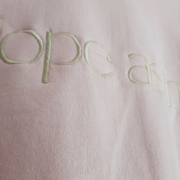 LOVE IS DOPE AS HELL Crewneck Sweatshirt Pink Men's Sz S Flawed - Picture 7 of 9